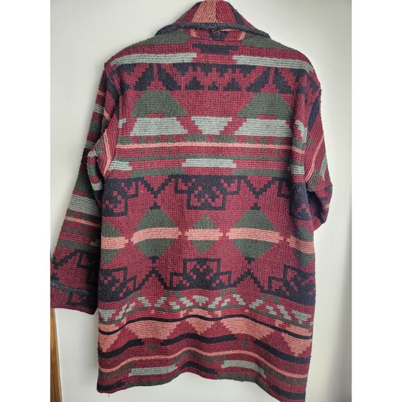 Vintage 80s Eddie Bauer Jacket Coat Womens Size M Red Wool Western Southwestern - Picture 5 of 5